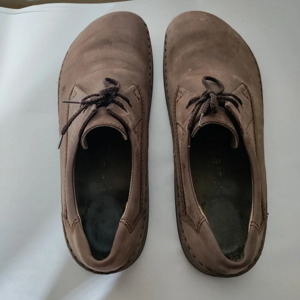 Birkenstock Memphis Brown Nubuck Leather Lace Up Oxfords Mens 11 EU 44 L13
